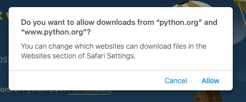 macOS confirmation