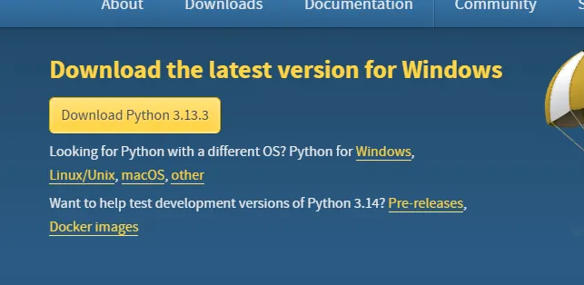 Python download page