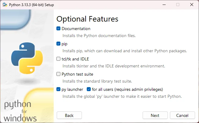 Customize installation window